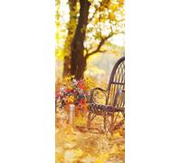 TACOKI Murales Para Puertas Otoño, Pegatina Puerta Hoja de Arce 3D Papel Pintado Autoadhesivo Mural Poster Puertas Pegatinas para Cocina Sala de Baño Decorativos 88x200 cm 9391z