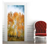 TACOKI Murales Para Puertas Otoño, Pegatina Puerta Otoño 3D Papel Pintado Autoadhesivo Mural Poster Puertas Pegatinas para Cocina Sala de Baño Decorativos 88x200 cm 9184z