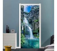 TACOKI Murales Para Puertas Roca, Pegatina Puerta Paisaje 3D Papel Pintado Autoadhesivo Mural Poster Puertas Pegatinas para Cocina Sala de Baño Decorativos 88x200 cm 9337z