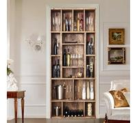 TACOKI Murales Para Puertas Vitrina, Pegatina Puerta Patrón Retro 3D Papel Pintado Autoadhesivo Mural Poster Puertas Pegatinas para Cocina Sala de Baño Decorativos 85x200 cm 435z