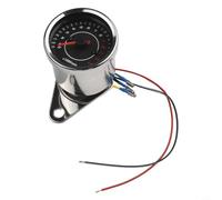 Tacómetro de motocicleta 12V 0-13K RPM LED retroiluminado calibre carcasa de acero inoxidable cubierta de vidrio kit de montaje incluido