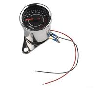 Tacómetro de motocicleta con retroiluminación LED, carcasa de acero inoxidable de 13 K Rpm, para bicicletas generales, fuente de alimentación de 12 V CC y soporte de montaje incluido, acabado negro