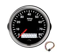 Tacómetro Digital 85mm para Coche, Camión y - 0-8000 RPM, Pantalla LCD, Resistente al Agua IP67, 9-32V, con Contador de Horas