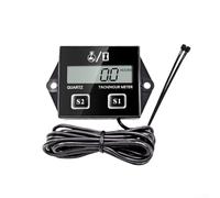 Tacómetro digital de motor y medidor de horas con pantalla LCD, rango de 0 a 30000 rpm, temporizador recordatorio de mantenimiento, para motores de encendido por chispa de 2 y 4 tiempos (ZSB-02)