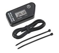 Tacómetro digital inductivo Contador de horas Contador de RPM - IP68 Impermeable Negro para motocicleta, cortacésped, generador, automóvil, camión, vehículo de ingeniería -
