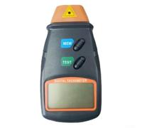 Tacómetro digital infrarrojo sin contacto DT-2234C+ para medición de velocidad del motor y motor, 2.5-99999 RPM, resolución de 0.1 rpm, precisión ± (0.05% + 1 dígito), rango de 50-500 mm (botón negro)