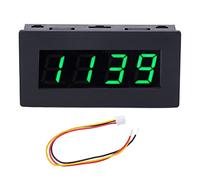 Tacómetro Digital LED 4 Dígitos, Medidor RPM 5-9999, Precisión Alta - Memoria Configurable, Instalación Empotrada para Motores Industriales y Domésticos (Luz de fondo verde)