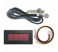 Tacómetro digital LED de 4 bits, medidor de rpm, sensor de alta precisión, lectura estable para monitoreo de velocidad del motor del motor, uso industrial
