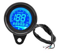 Tacómetro, Duokon - Medidor de velocidad de motocicleta, LED digital con cuenta, velocímetro universal, medidor de velocidad DC 12 V, 0 - 199 km/h(negro)