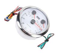 Tacómetro eléctrico 3 en 1 Medidor de presión de aceite Tacómetro de 6000 RPM 150 PSI Presión de aceite 250 °F Medidor de temperatura del agua Retroiluminación de 7 colores 3 3/8 (Cadran blanc