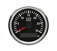 Tacómetro ELING de 52 mm, medidor REV de calibre 3000 RPM con contador de horas con retroiluminación de 9-32 V para embarcaciones de tractores