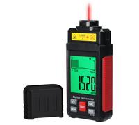 Tacómetro láser digital de alta precisión sin contacto, 10-99,999 rpm, medidor profesional de RPM con cinta reflectante, máx/min/AVG, detección fotoeléctrica, retención de datos de retroiluminación