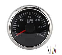 Tacómetro LCD de 52 mm 3000 RPM Motor paso a paso de alta precisión Puntero de accionamiento Medidor de RPM para automóvil Motocicleta Maquinaria de ingeniería Motor fueraborda