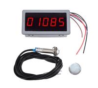 Tacómetro LED de 5 bits Medidor de velocidad de RPM con sensor de interruptor de proximidad Hall NPN Tacómetro de motor digital antiinterferencias para ventiladores y