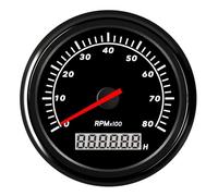 Tacómetro marino personalizado de 85 mm for coche, medidor horas digital for barco, 0-7000 RPM, tacómetro 3000-8000, sensor for gasolina(BN 8000 rpm)