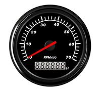 Tacómetro marino personalizado de 85 mm for coche, medidor horas digital for barco, 0-7000 RPM, tacómetro 3000-8000, sensor for gasolina(BN 7000 rpm)