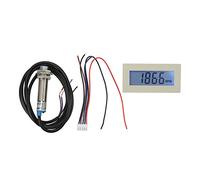 Tacómetro Motor Digital, Medidor RPM 10 a 9999 con Pantalla LCD - Sensor Hall Anti Interferencia, Preciso y Fácil de Instalar para Uso Industrial y Doméstico