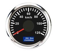 Tacómetro Odómetro Velocímetro Digital de 52 mm con Antena y odómetro, retroiluminación 7 Colores, Universal para Barcos, Motocicletas Yates para 12 V 24