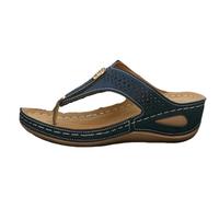 Tacón De Cuña Flip Flops Mujer Orthopedic con Arch Support Antideslizante Playa Suela Suave Punta Post Wide Fit Thong Casual para Interior Y Exterior Verano.