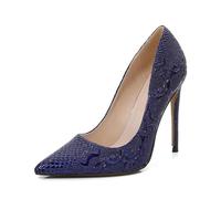 Tacones Altos de 12 cm/4,72 Pulgadas para Mujer | Zapatos de tacón de Aguja con Punta Puntiaguda para Bodas, Oficina, Viajes Diarios y Citas.,Azul,43 EU