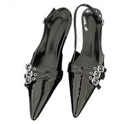 Tacones altos puntiagudos for mujer, sexys, puntiagudos, de boca baja, sin espalda, for ir a la oficina, informales y cómodos, for ocasiones formales, ideales for usar en diversos lugares.(WineRed_36)