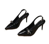 Tacones altos puntiagudos for mujer, sexys, puntiagudos, de boca baja, sin espalda, for ir a la oficina, informales y cómodos, for ocasiones formales, ideales for usar en diversos lugares.(Red_39)