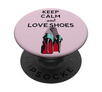 Tacones Altos Suela roja Mujeres Amor Zapatos Keep Calm PopSockets PopGrip Adhesivo