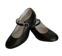 Tacones de Flamenco iniciación para niña y Mujer, Cierre de Hebilla, Zapatos Flamenca, sevillanas, Danza española, Tallas 26 a 36 (40)