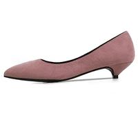 Tacones de Gatito para Mujer Piel de Ante Puntera Puntiaguda Zapatos de tacón cómodos y Lindos para Mujer, Fiesta, Boda y Ropa Informal Rosa 37 EU