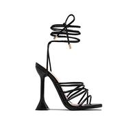 Tacones de Verano Tacones Altos Mujeres Mujeres Sandalias Gladiadores Zapatos de Fiesta de Bodas en Heelsschwarz, 10.5 Reino Unido