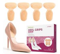 Tacones Grips for Women Shoes - Bukihome Heel Pads for Shoes That are Too Big, Non-Slip, Reduce la fricción. Diseño de zapatos para tacones altos, sandalias, tacones, botas (4 unidades, beige)