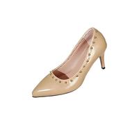Tacones Mujer,Zapatos de Tacón Fino con Puntera Puntiaguda para Mujer - Diseño con Tachuelas Decorativas, Zapatos Elegantes de Tacón Medio para Oficina, Fiestas, Noche, Citas y Eventos Especiales