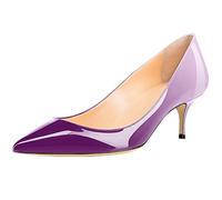 Tacones para Mujer Zapatos de Oficina de Fiesta Puntiagudos de tacón Alto con Gatito de Charol Antideslizantes graduales para Mujer