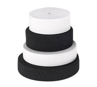 Taconey Banda elástica de Nailon de 2 a 6 cm, Adecuada para Coser Prendas, Cinturones elásticos de Bricolaje de Alta Resistencia.,Negro,20 mm, 5 Metros