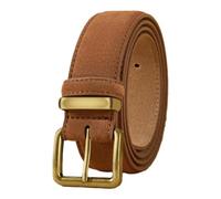 Taconey Cinturón de piel de vacuno de ante de 3,5 cm, hebilla vintage, ajustable, unisex, para vestidos y vaqueros de uso diario.,100