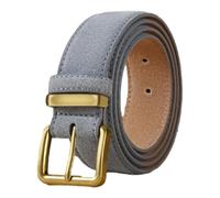 Taconey Cinturón de piel de vacuno de ante de 3,5 cm, hebilla vintage, ajustable, unisex, para vestidos y vaqueros de uso diario.,120