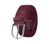 Taconey Cinturón elástico de lona de nailon tejido para hombre, cinturón táctico, liberación rápida, adecuado para deportes al aire libre.,Burdeos