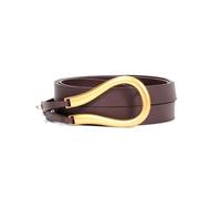 Taconey Cinturones de moda para mujer con hebillas de herradura curvas, accesorios de vestir,Café,135