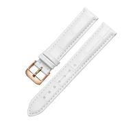 Taconey Correas de reloj de cuero genuino de 12/14/15/16/17/18/20 mm, correas de reloj de repuesto, adecuadas para ropa formal de negocios y ropa informal.,Blanco Mate-2,10 mm