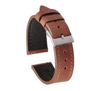 Taconey Correas de reloj de cuero genuino de liberación rápida de 18/19/20/21/22 mm, correas de reloj de repuesto para uso formal e informal.,Marrón,18 mm