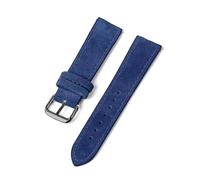 Taconey Correas de reloj de piel de gamuza vintage de 18/19/20/22/24 mm, correas de reloj de liberación rápida, correas de reloj de repuesto para uso formal e informal.,Azul-negro,24 mm