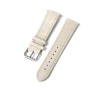 Taconey Correas de reloj de piel de gamuza vintage de 18/19/20/22/24 mm, correas de reloj de liberación rápida, correas de reloj de repuesto para uso formal e informal.,Beige,20 mm