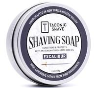 Taconic Shave Barbería Calidad Excalibur jabón de afeitar con aceite rico en antioxidantes de semilla de cáñamo