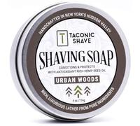 Taconic Shave Barbería Calidad Urbana Woods, jabón de afeitar Con Rica en Antioxidantes aceite de semilla de cáñamo - con notas de cedro, bergamota y Tabaco