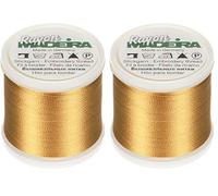 Tacony Corporation Gold-Madeira Hilo de rayón, acrílico, Multicolor, 2,79 x 2,79 x 3,3 cm (Paquete de 2)