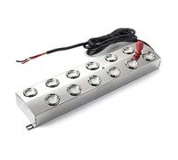 TACOON 12 Head Ultrasonic Mist Maker Fogger Humidificador de Acero Inoxidable Aeromista Hidropónica Nebulizador Fuente de Agua Atomizador de Estanque (Color : 12 Head)