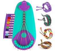 Tacopet Kit para Hacer Pulseras Niñas, Máquina con 20 Hilos, 6-12 Años | Manualidades sin pantallas para casa, viajes y regalos; hilos precortados y soporte que mantiene el patrón ordenado