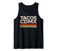 Tacos CDMX México Vintage Street Food Design Camiseta sin Mangas