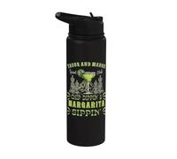 Tacos Chips Dippin Margarita Sippin Fiesta Cinco De Mayo Stainless Steel Insulated Water Bottle