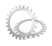 Tacos de acero inoxidable prémium para cortacésped Worx Landroid modelo S/M, Espesor 2mm Mejorar la tracción, agujeros de tornillos ranurados pulidos, tamaño de rueda de 205 mm de diámetro